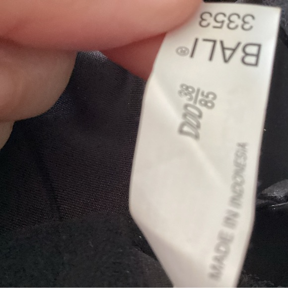 Bali Live it Up Side Shaping Bra Black Size 38DDD Comfort Cushion 3353 NWT - Picture 7 of 7